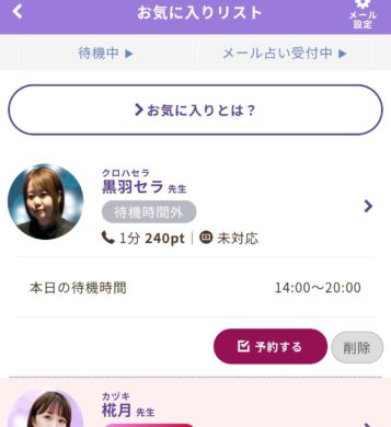 ヴェルニのお気に入りした占い師